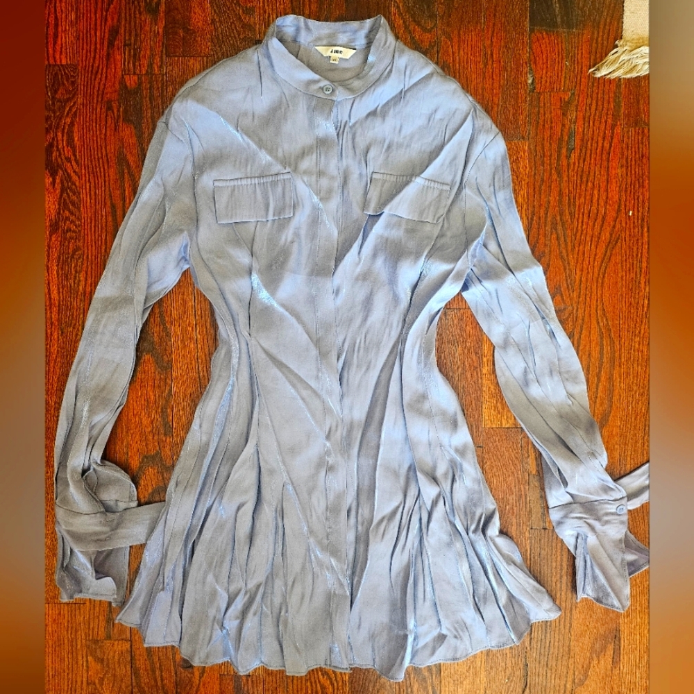 J.ing Tailor Fitted Shirt Dress In Blue